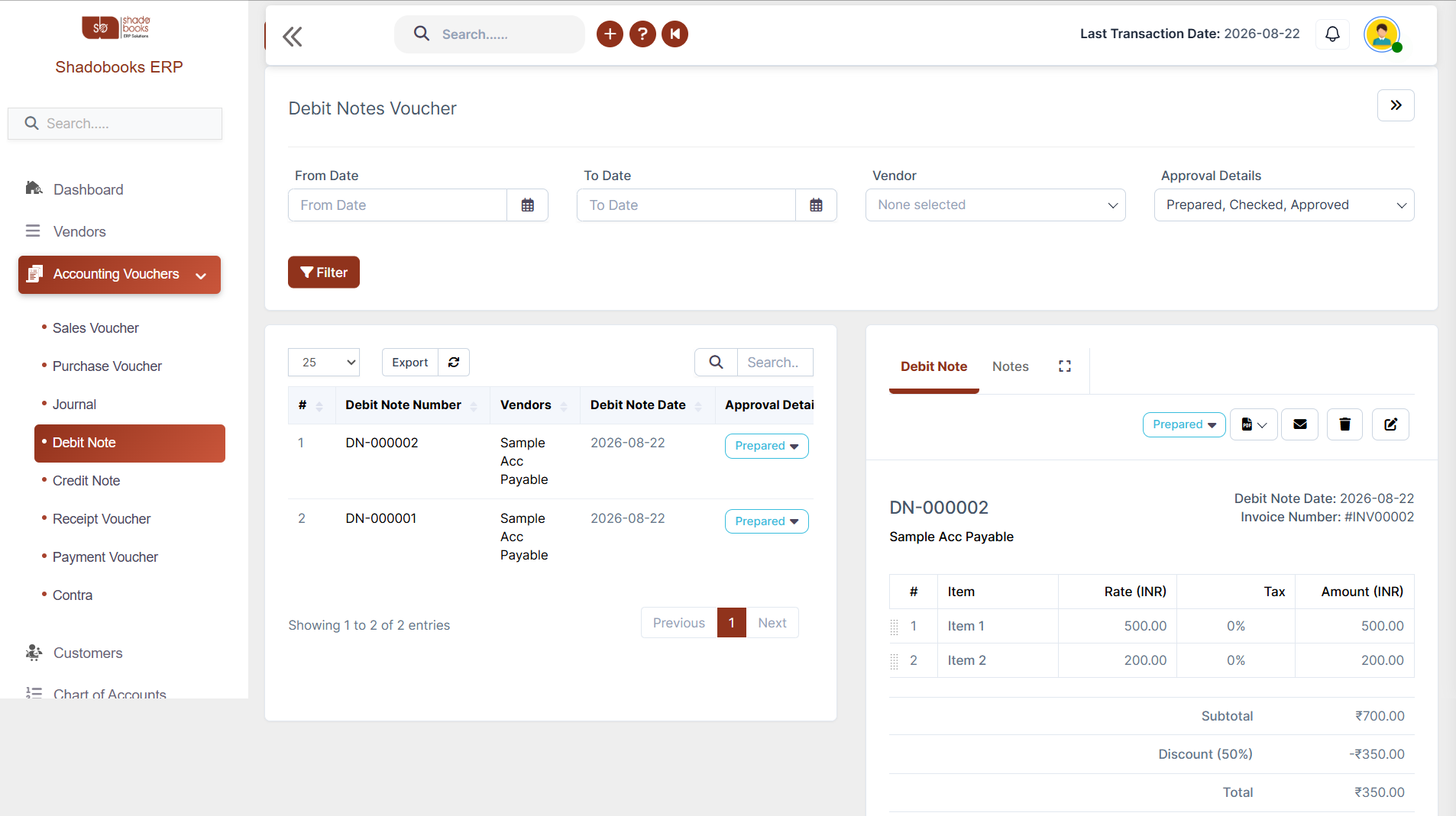 Sales & Purchase Returns Accounting Software