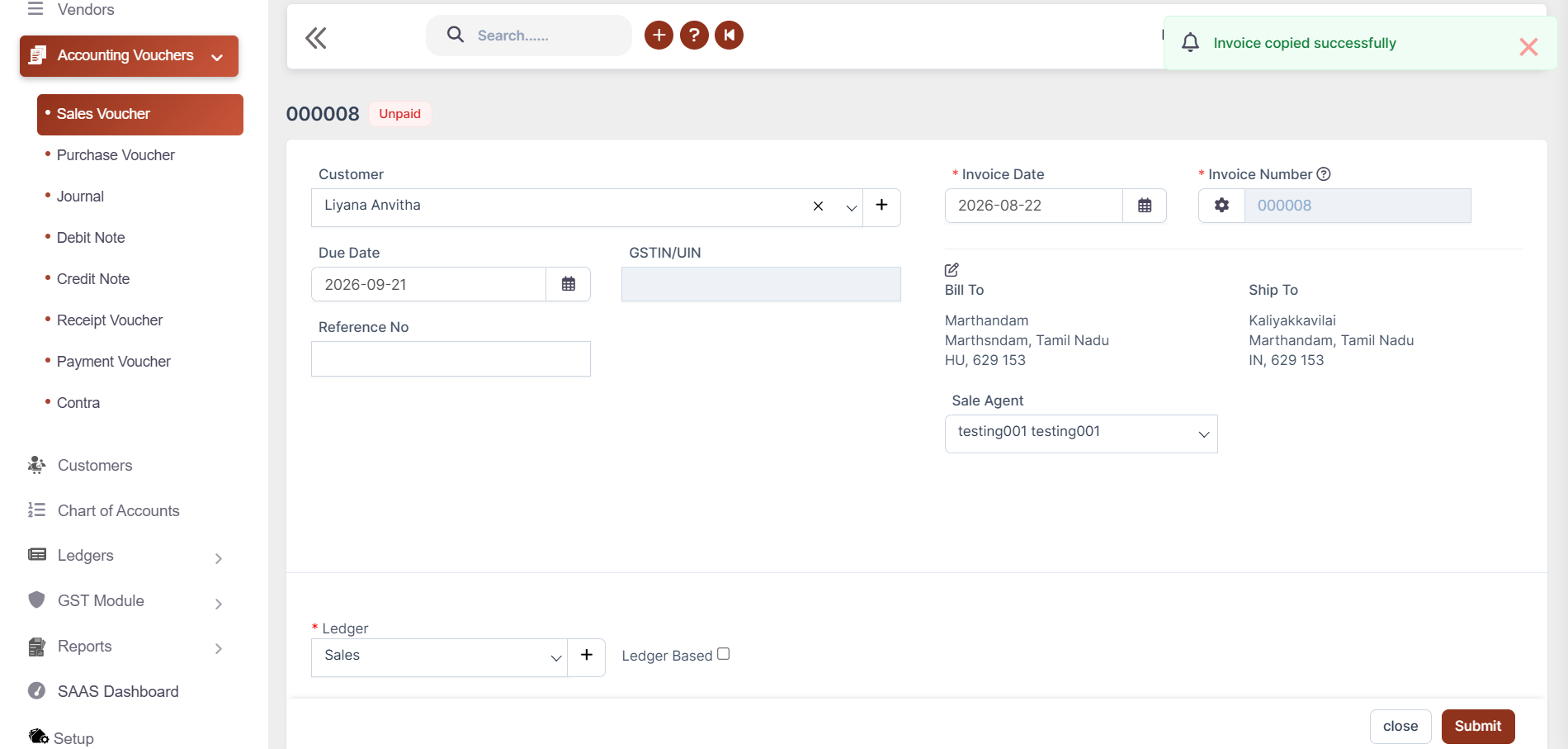 Recurring & Copy Invoices Accounting Software
