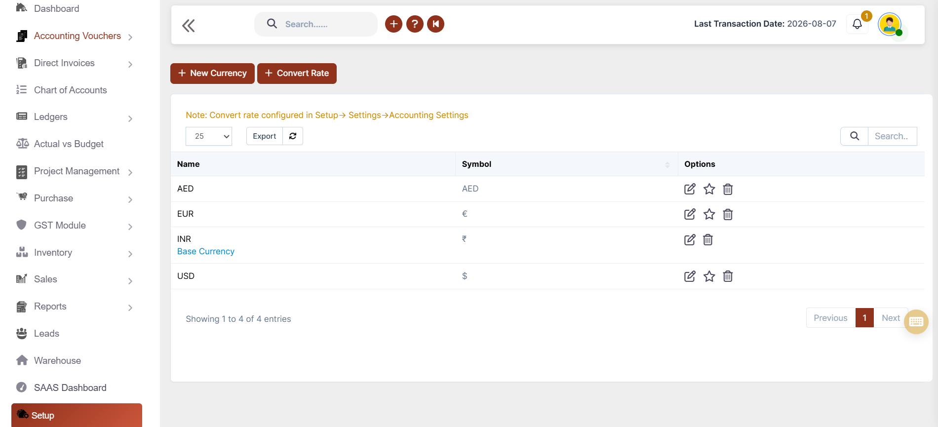 Multi-currency Management