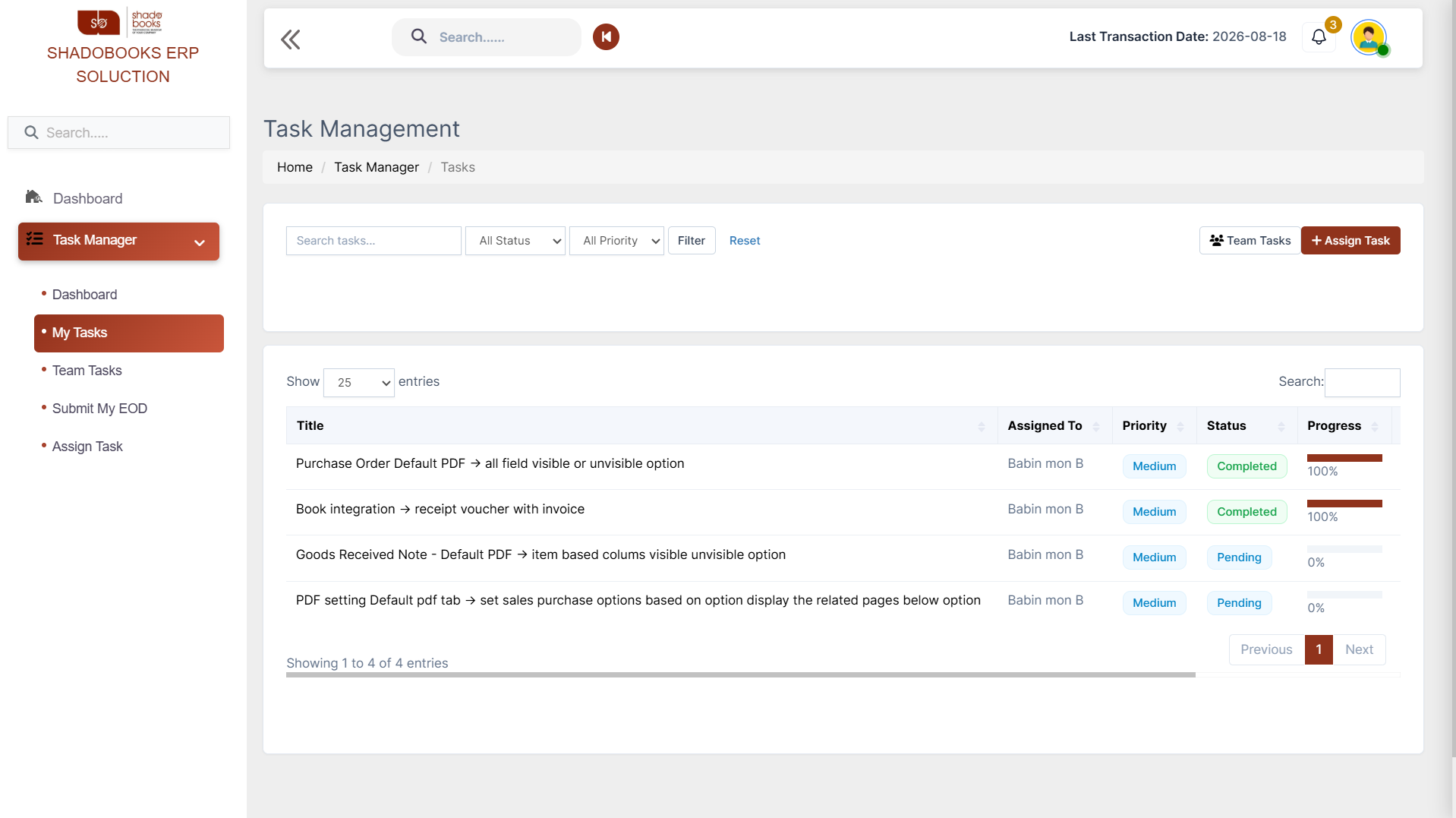 Task Management and collabration