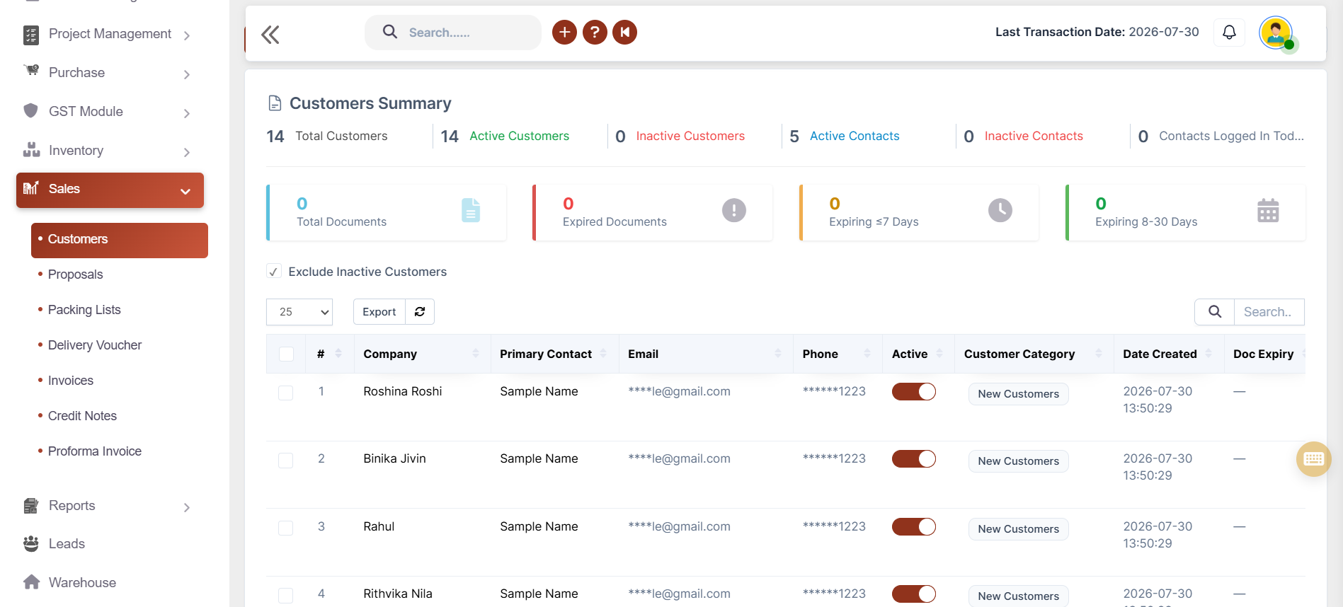 Customer Management Accounting Software